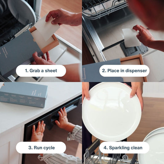 80 Dishwashing Detergent Sheets | Lemon Myrtle | Plant-Based - Easey Earth
