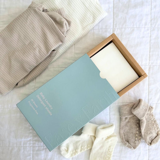 80 Fragrance-Free Baby Laundry Detergent Sheets - Easey Earth