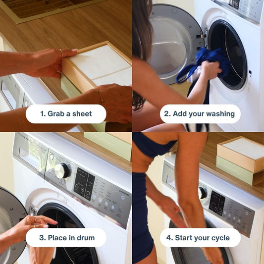 80 Laundry Detergent Sheets | Clean Cotton | Plant-Based - Easey Earth