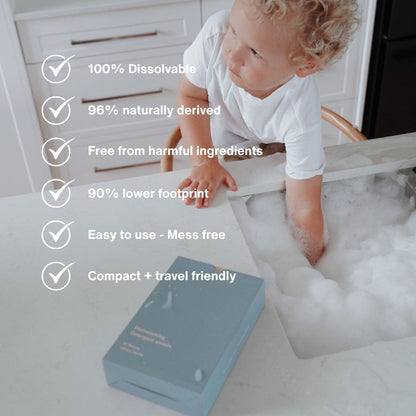 80 Dishwashing Detergent Sheets | Lemon Myrtle | Plant-Based - Easey Earth