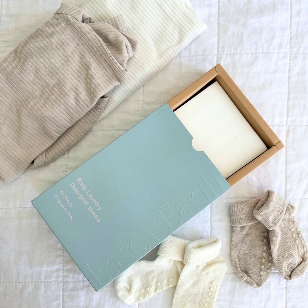 80 Fragrance-Free Baby Laundry Detergent Sheets - Easey Earth
