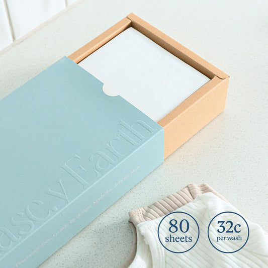 80 Fragrance - Free Baby Laundry Detergent Sheets - Easey Earth