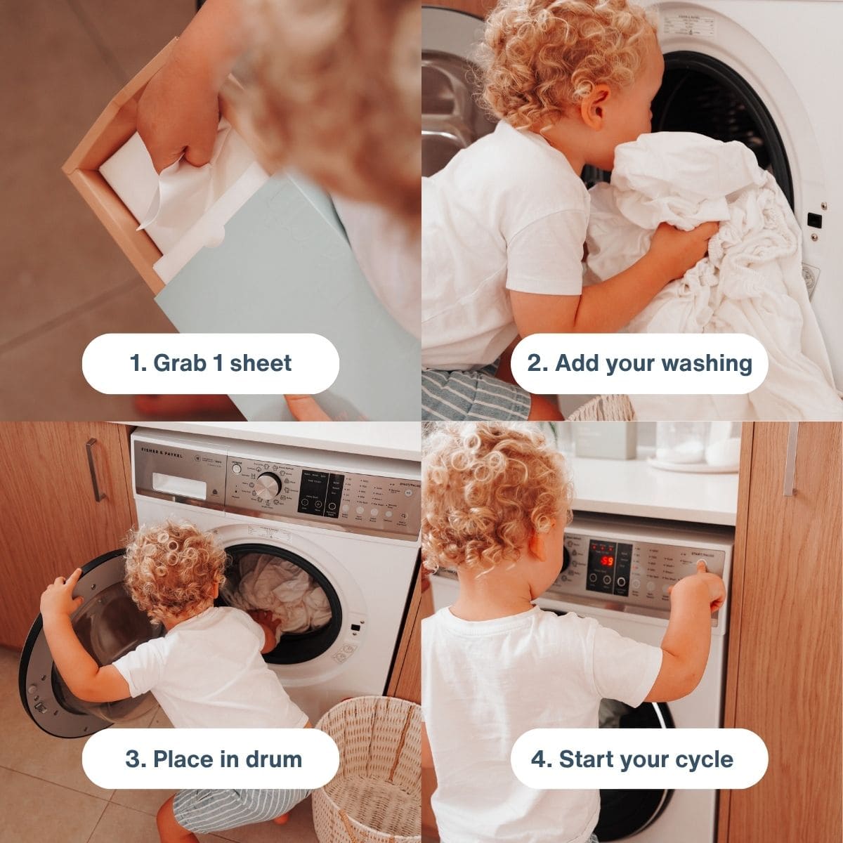 80 Sensitive/Fragrance-Free Laundry Detergent Sheets - Easey Earth