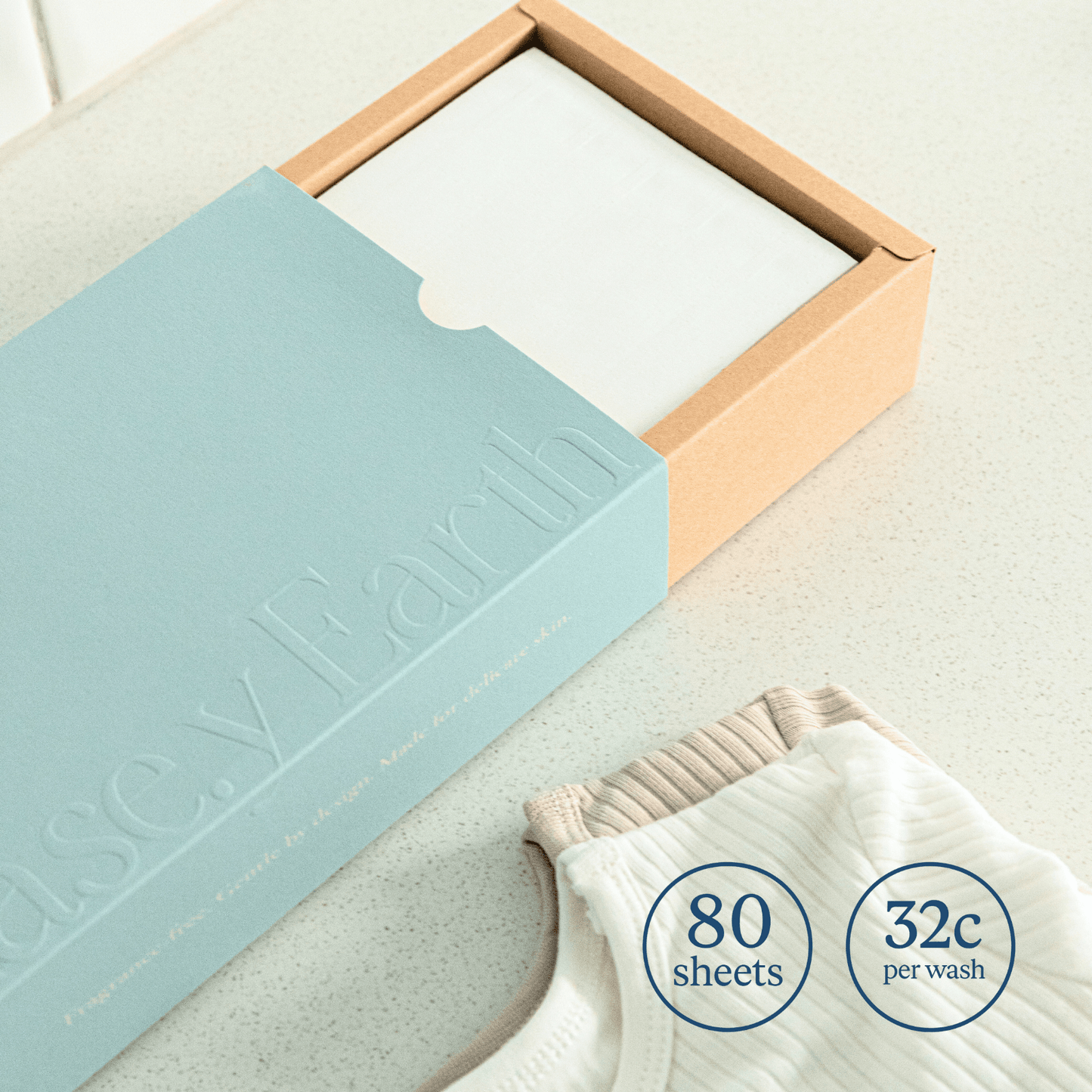 Fragrance - Free Baby Laundry Detergent Sheets - Easey Earth