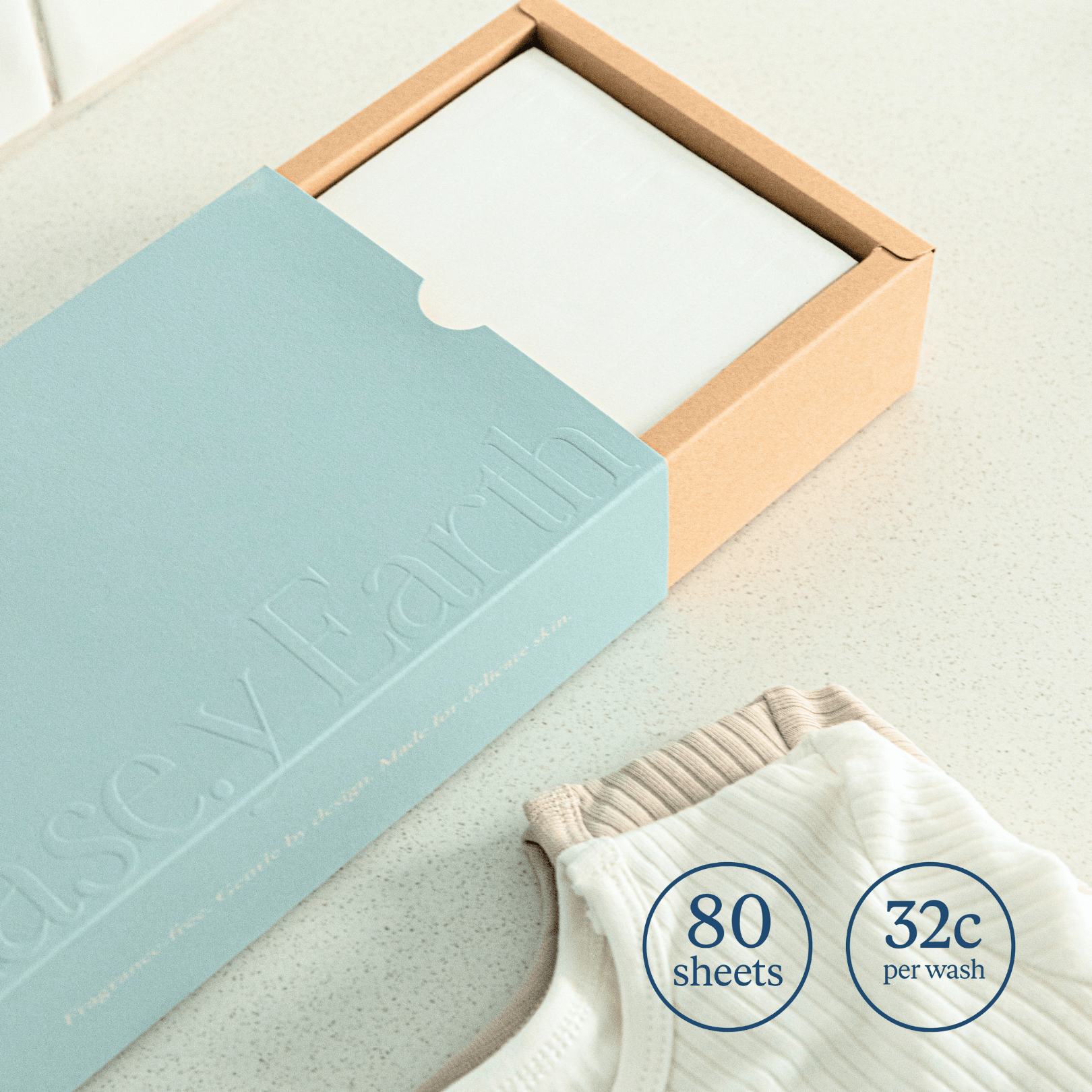 Fragrance - Free Baby Laundry Detergent Sheets - Easey Earth