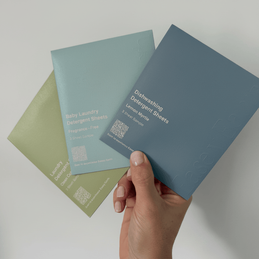 Free Sample Pack Trio, Laundry, Dishwashing & Baby Detergent Sheets - Easey Earth