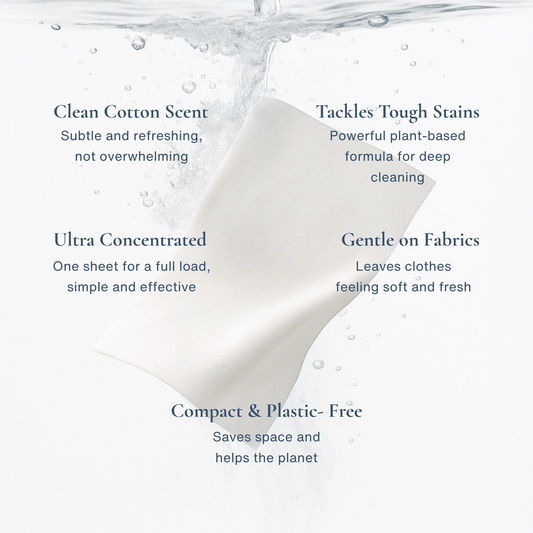 Laundry Detergent Sheets | Clean Cotton Scent - Easey Earth